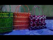 Susunan Kerajinan Tangan Tas Belanja Dari Gelas Ale Ale Awet Bagus Karna Ada Corak Yang Menarik, Paling Seru!