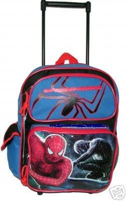 Marvel Spiderman Boys Blue Rolling School Backpack Large