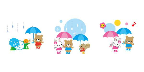 ベストファッショントレンド 無料ダウンロード梅雨 イラスト かわいい