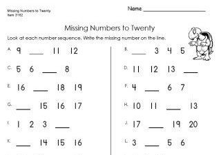 Missing Numbers Worksheets Grade 3