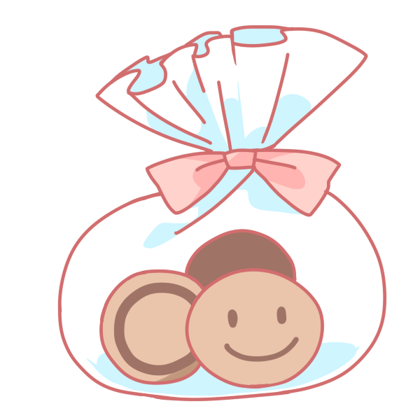 袋詰めクッキーのイラスト かわいいフリー素材が無料のイラストレイン