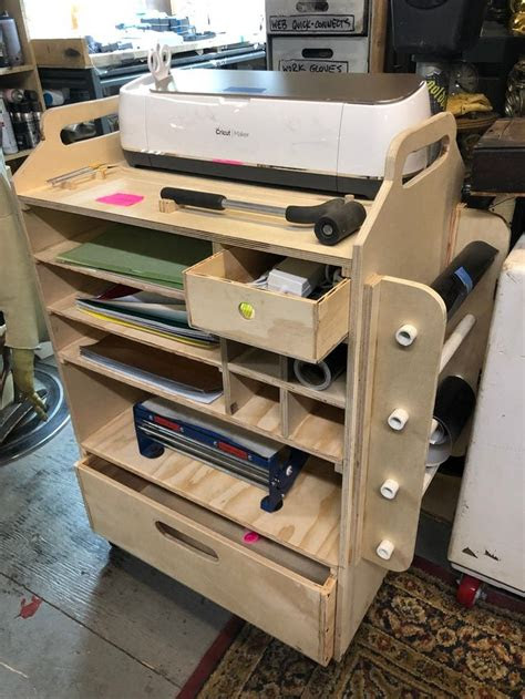 cricut cart plans vinyl cutter mobile workstation