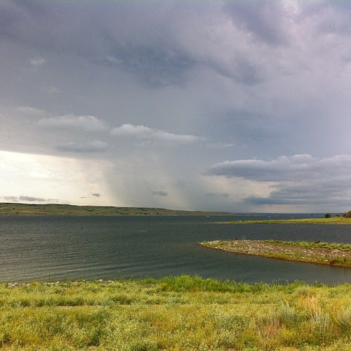 Storm coming over the lake. #nofilter #lakeoahe #missouririver