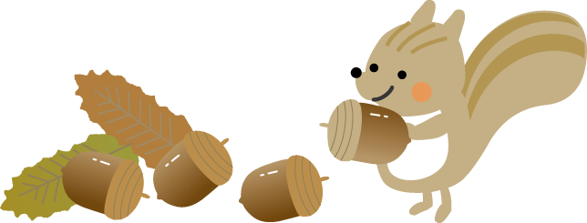 リスのイラスト 秋のイラスト 無料イラスト フリー素材2