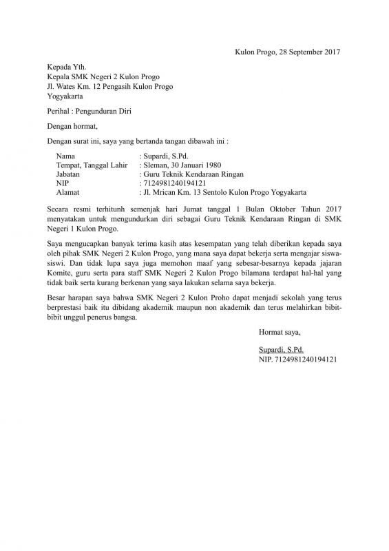10+ Contoh Surat Resign (Pengunduran Diri) yang Baik 