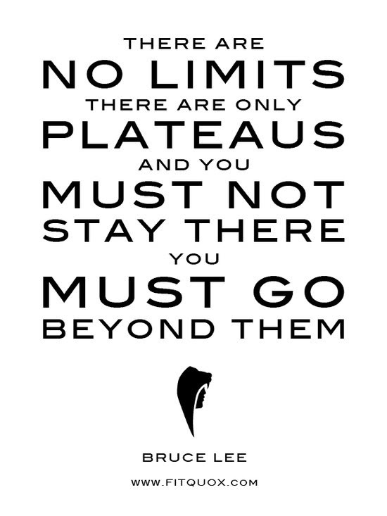Runner Things 2861 There Are No Limits There Are Only Plateaus And You Must Not Stay There You Must Go Beyond Them Bruce Lee Bruce Lee