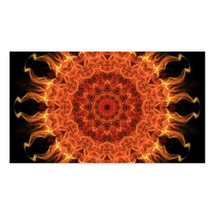 Flaming Sun Business Card Template
