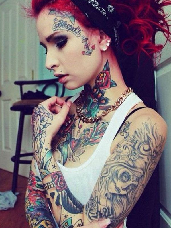 face tattoos words