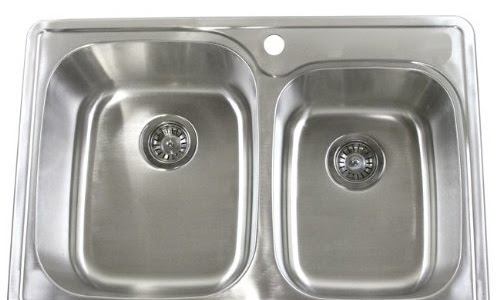 Super Sale 🛒 33 Inch Top-mount / Drop-in Stainless Steel 60/40 Double Bowl Kitchen Sink - 18 Gauge