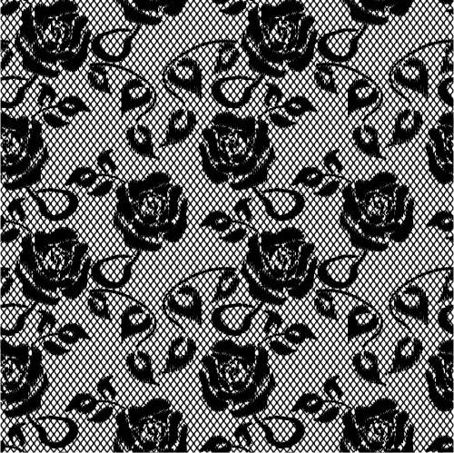 素材 美しい花柄レース織りの背景 Lace Pattern Background イラスト素材