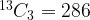 {}^{13}{C_3} = 286