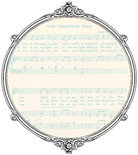 light turquoise Christmas GF sheet music 
paper SAMPLE