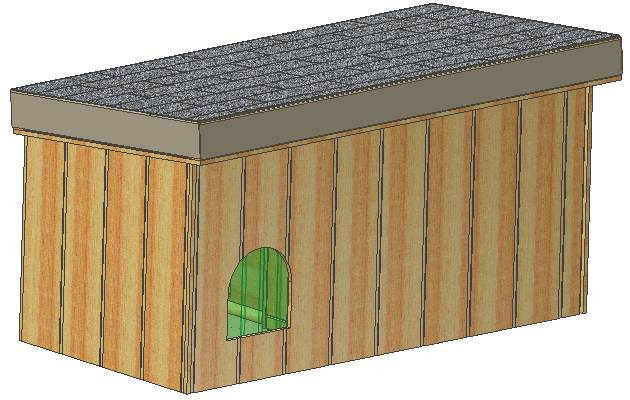  DOG HOUSE PLANS, COMPLETE SET, SMALL DOG HOUSE PLANS WITH ROOF DECK