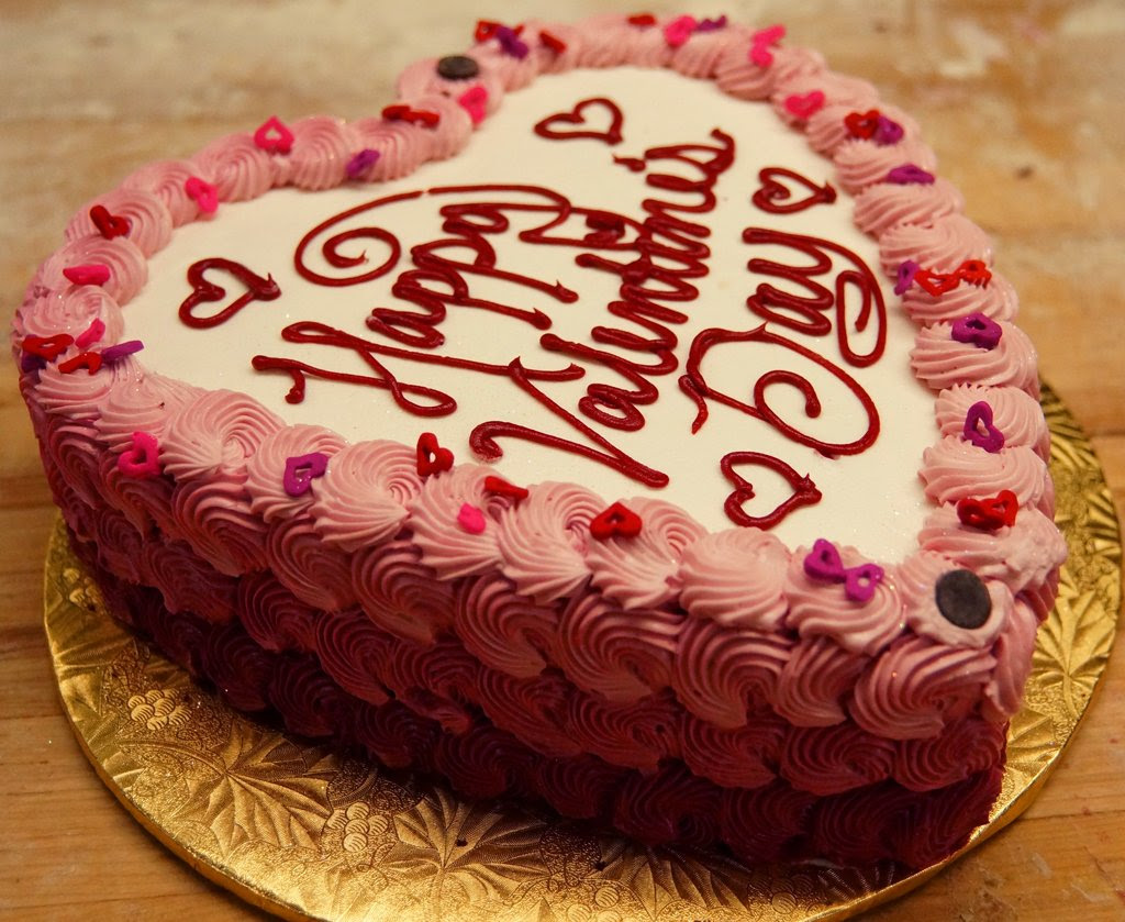 Ombre Heart Cake for Valentines Day - Free Delivery in Lahore