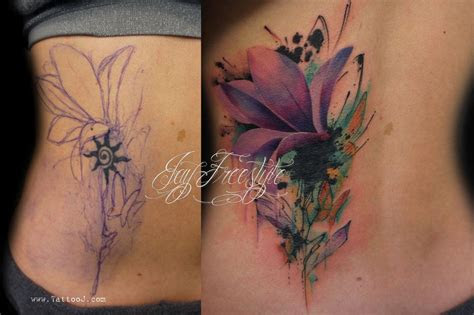 cover  tattoos  women tattoo flower coverup