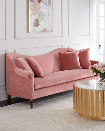 Cerise Velvet Sofa