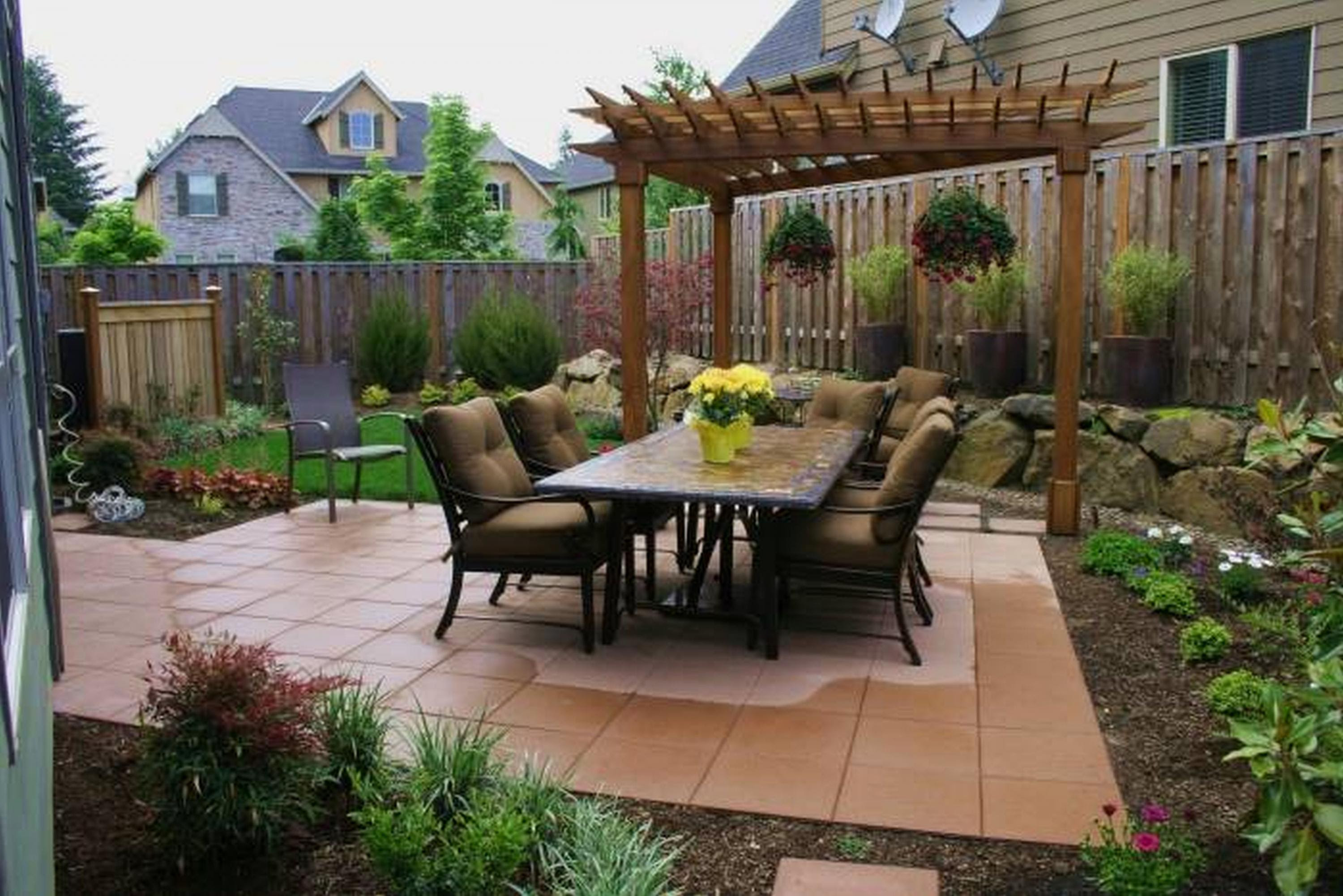 Awesome Gallery Of Interesting Small Backyard Ideas ... These small patio ideas below show you the way to turn your narrow backyard into an entertaining outdoor spot.