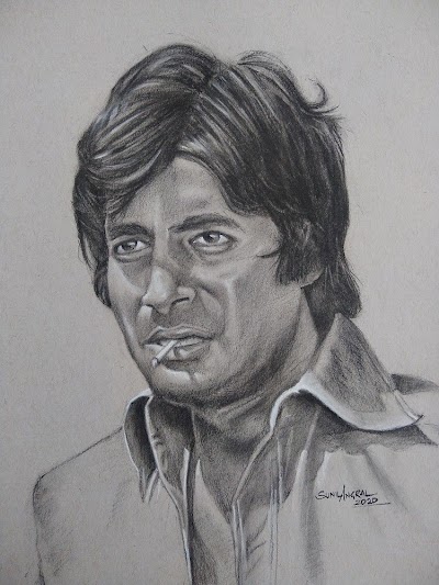 Amitabh Bachchan Sketch Drawing