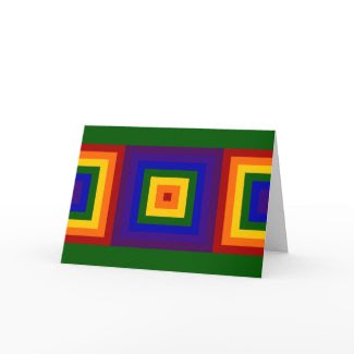 Rainbow Squares card