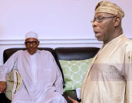 Former President Obasanjo Visits Buhari in London