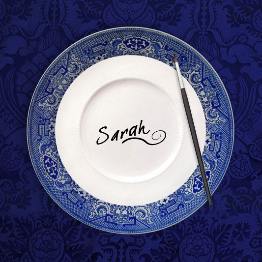 painted plate place name
