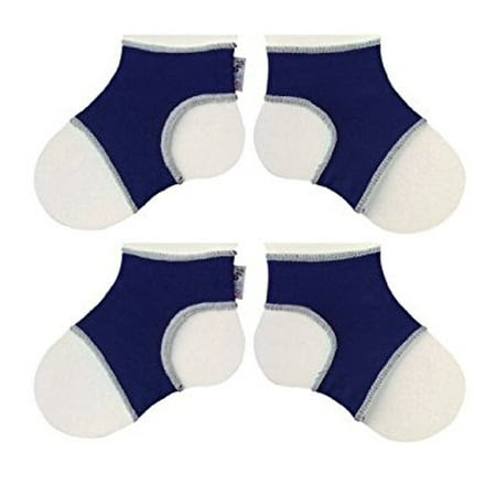 Sock Ons Classic (0-6 Months) , Navy, 2 Pack