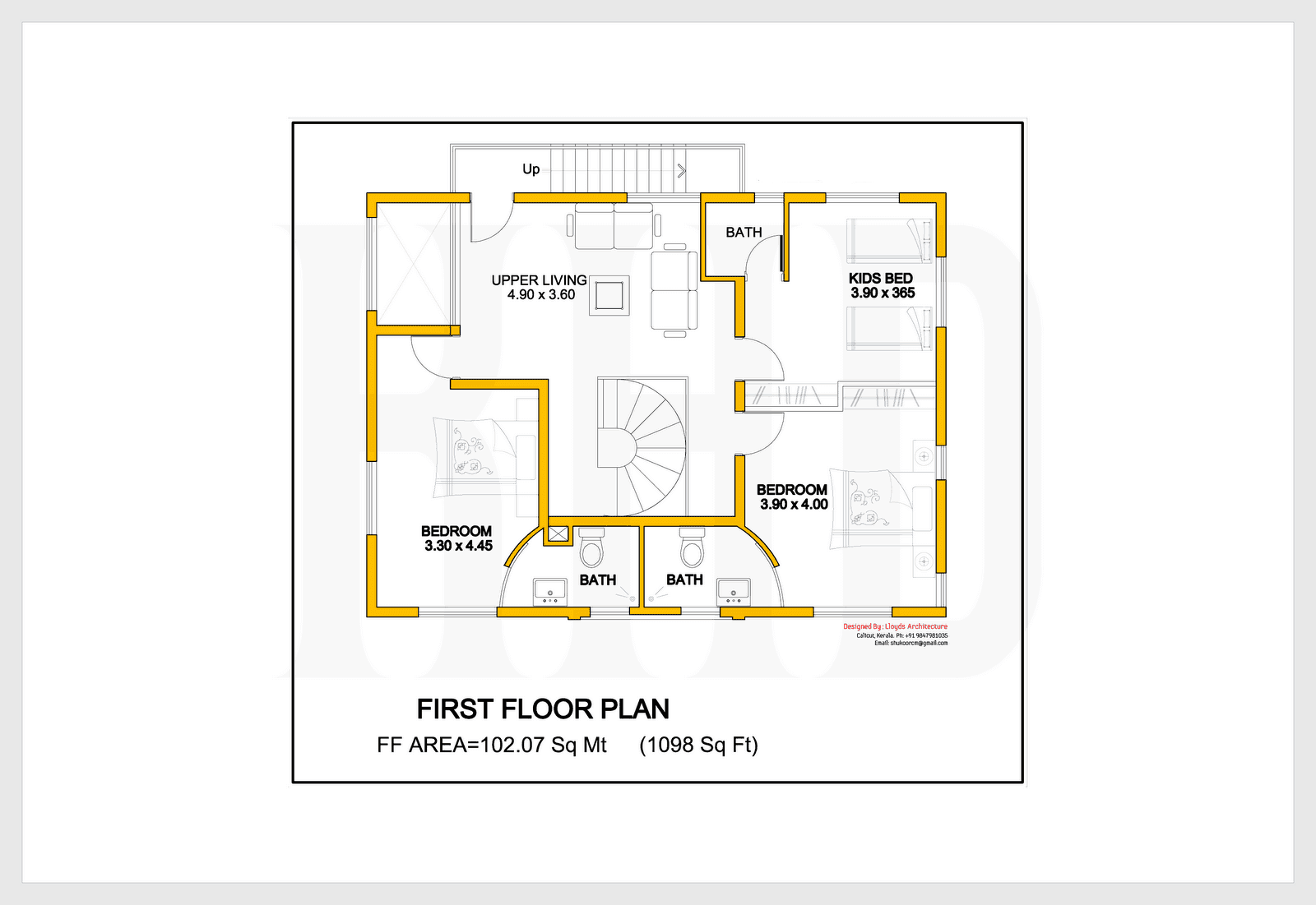 2172 Kerala House With 3D View And Plan