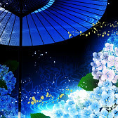 梅雨紫陽花梅雨 和風 幻想壁紙