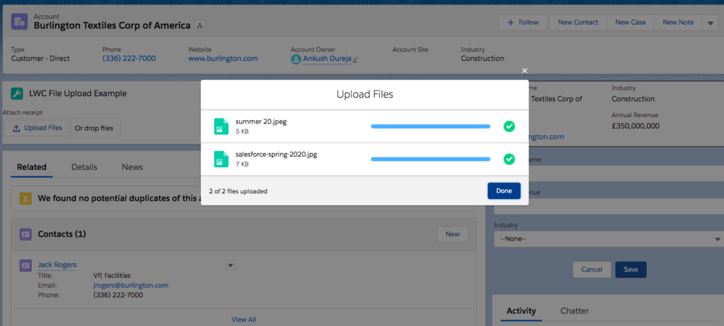File Upload in Lightning Web Component