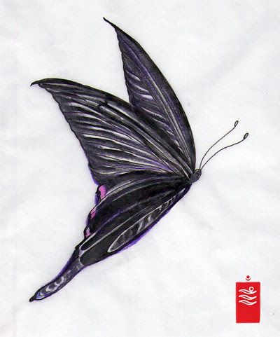 Black and pink butterfly tattoo flash | Flickr - Photo Sharing!