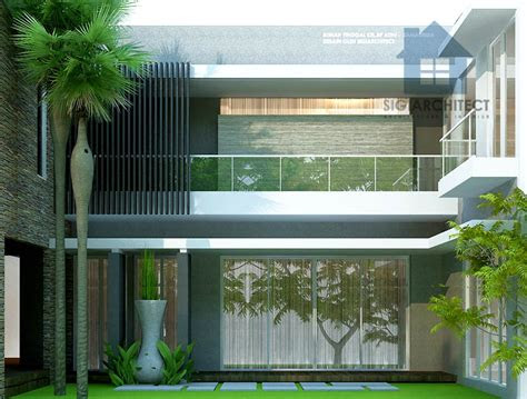 desain rumah minimalis  lantai modern  rumah kantor