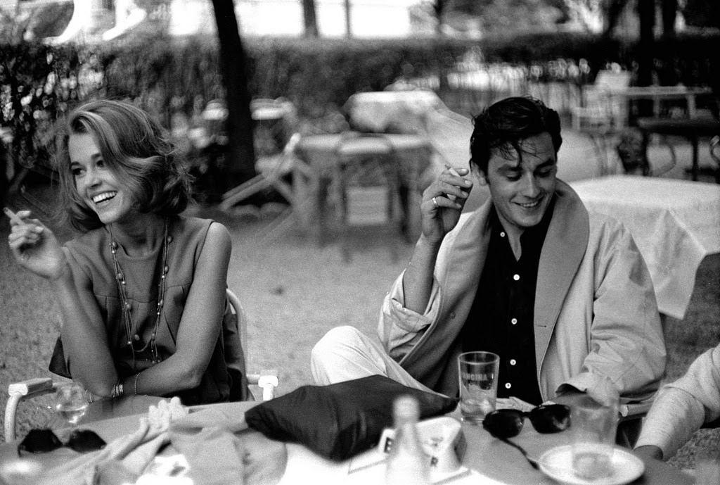 Jane Fonda and Alain Delon