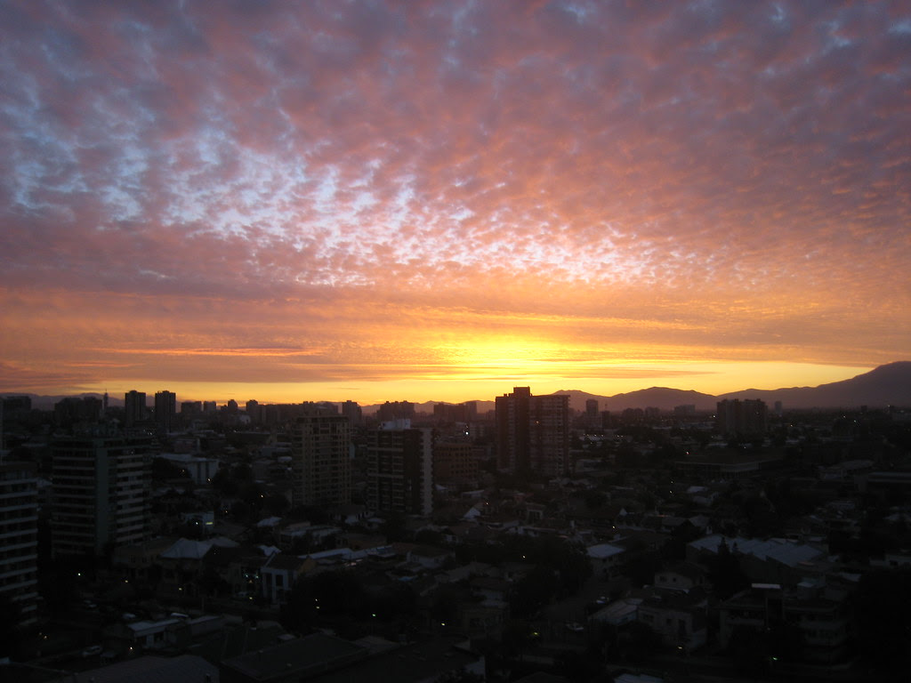 Beautiful clouds over Santiago