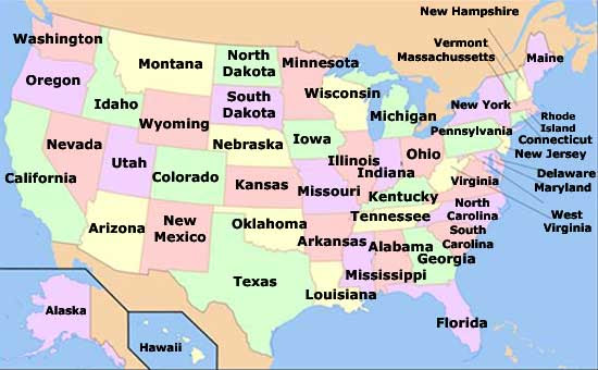 US Map with labeled state capitals. Both are great for studying or. The