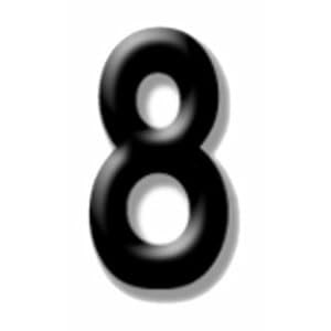 Royal Pacific 9314-8BK 4-Inch Number 8 for White LED Address Light, Black