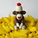 Mini Sock Monkey 1" Doll House Size with candy bananas