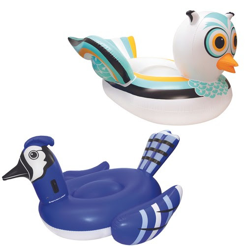 No Minimum Giant Rideable Owl Inflatable Float White Bundled W Giant Blue Jay Pool Float Very Popular Www Eyeboston Com
