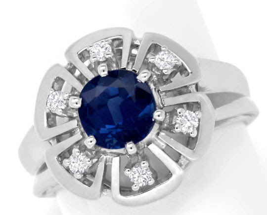 Originalfoto SAPHIR-BRILLANT-RING, RIVER LUPENREIN, WEISSGOLD 1.800€