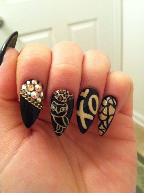 Funky Stiletto Nail Designs