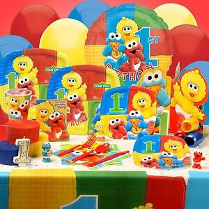 Sesame Street Birthday Party Invitations on Sesame Street Elmo 1st Birthday Party Supplies You Pick Tablecover