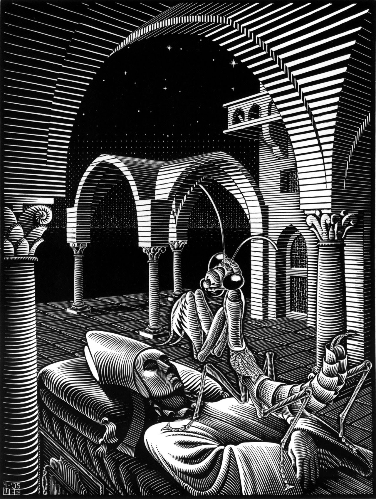 Dream  M.C. Escher  WikiArt.org  encyclopedia of visual arts