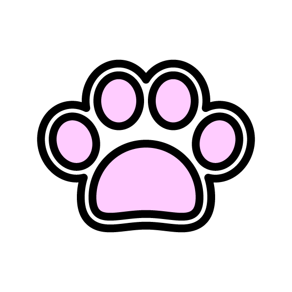 かわいい犬の肉球の無料イラスト 商用フリー オイデ43