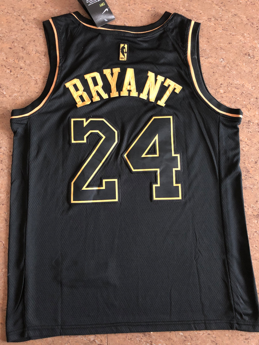 Men 24 Kobe Bryant Jersey Black Gold Los Angeles Lakers ...