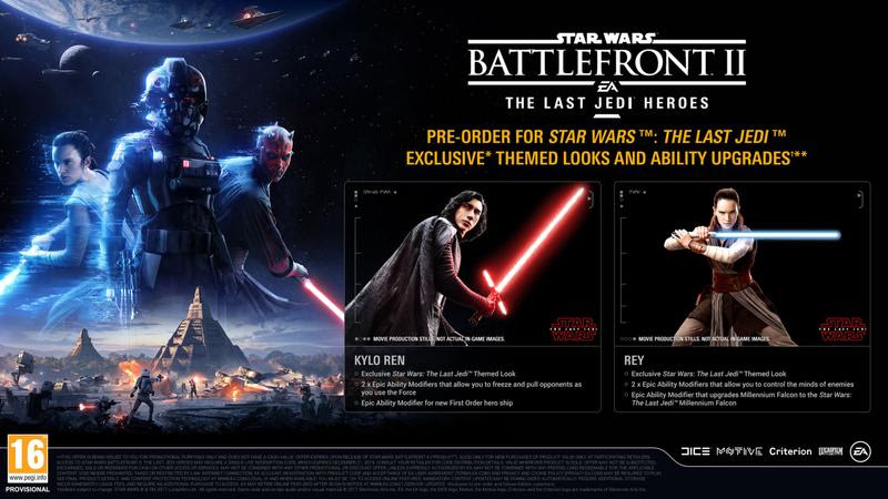 Star Wars Battlefront 2 Last Jedi costumes.