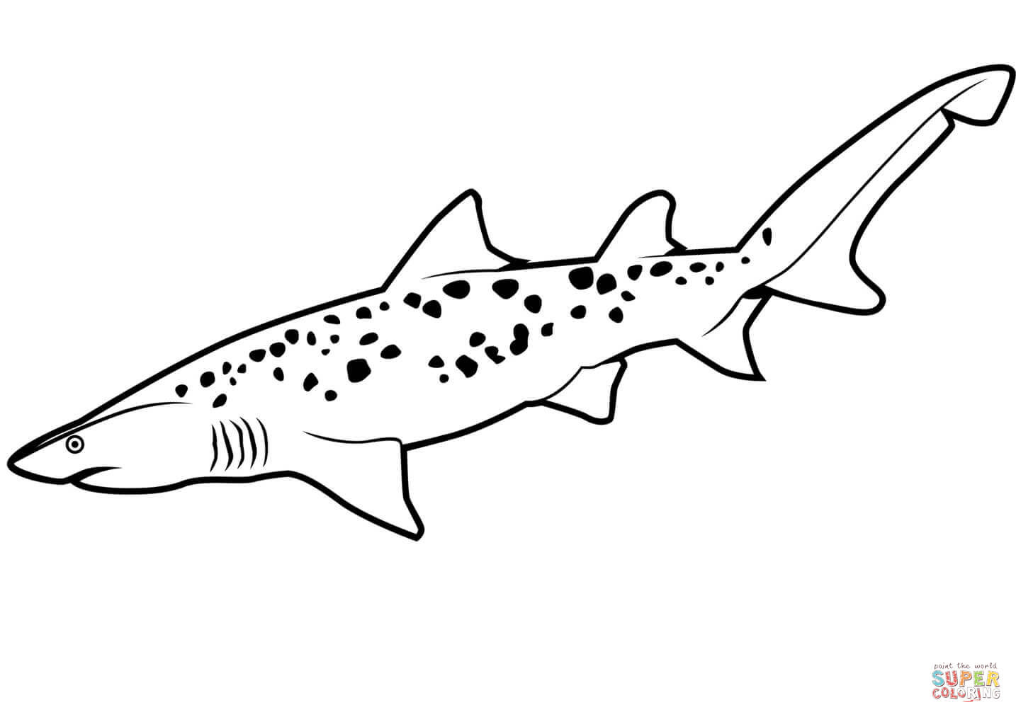 Download Sand Tiger Shark Coloring Online | Super Coloring