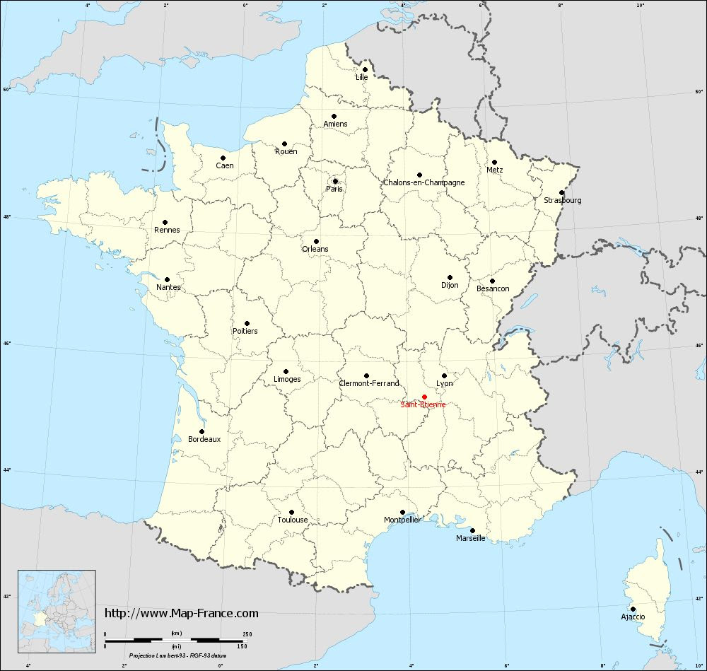 Saint Etienne Map France ROAD MAP SAINT ETIENNE : maps of Saint Étienne 42100 or 42000