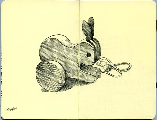 tegue's handmade wooden pull toy