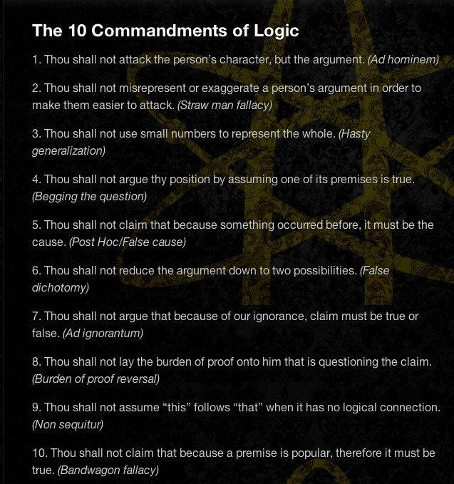 So MUCH better than the other Ten Commandments.