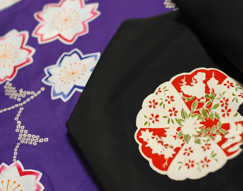 Vintage kimono fabrics
