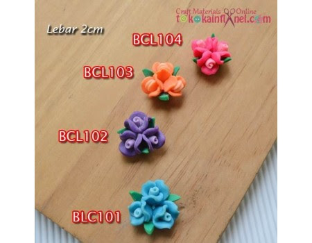 BCL1 Bunga Clay lebar 2cm Persatuan 
